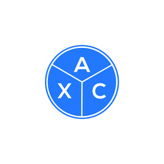 AXC letter logo design on white background. AXC  creative circle letter logo concept. AXC letter design. © Faisal
