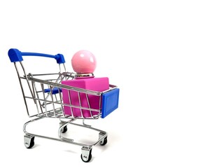 shopping cart with gifts