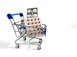 shopping cart with pills