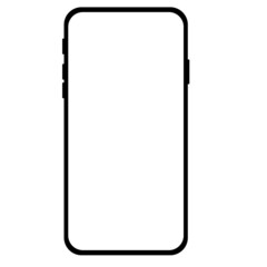 smartphone with white screen vector graphics ps 10