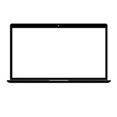 laptop notebook with white screen vector illustration eps 10