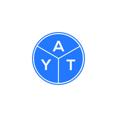 AYT letter logo design on white background. AYT  creative circle letter logo concept. AYT letter design.