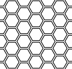 Seamless honeycomb pattern. Vector background hexagonal grid