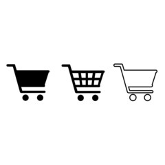 shopping cart set icons eps10