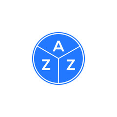 AZZ letter logo design on white background. AZZ  creative circle letter logo concept. AZZ letter design.