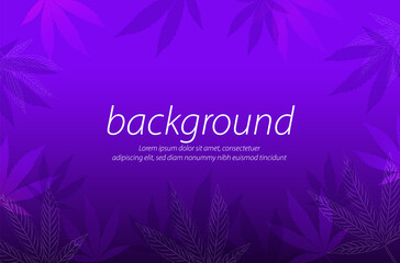 cannabis purple background art design element
