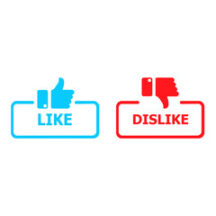 vector icon like dislike eps10