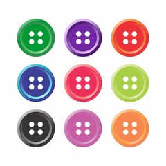 Set of clothing buttons stock vector. Illustration of clothes
