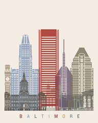 Baltimore skyline poster