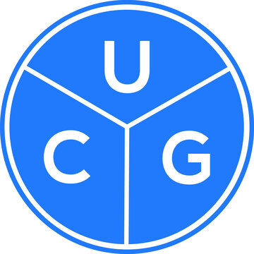 UCG letter logo design on black background. UCG  creative initials letter logo concept. UCG letter design.