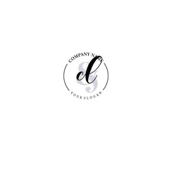 CL Initial letter handwriting and signature logo. Beauty vector initial logo .Fashion  boutique  floral and botanical