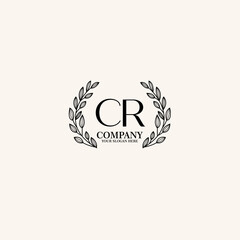 CR Beauty vector initial logo art  handwriting logo of initial signature, wedding, fashion, jewelry, boutique, floral