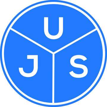 UJS letter logo design on black background. UJS creative  initials letter logo concept. UJS letter design.
