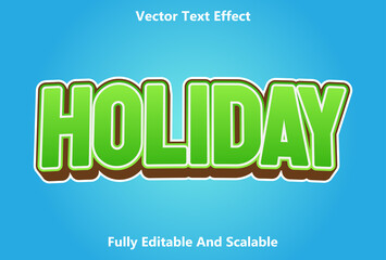 holiday text effect with green and blue color editable.