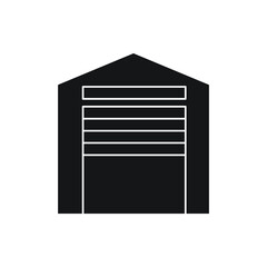 Garage Icon silhouette for website, symbol presentation