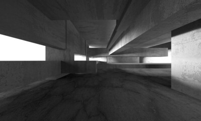 Abstract architecture interior background. Empty concrete room