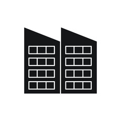 Building Icon silhouette for website, symbol presentation
