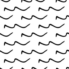 Seamless pattern with sketch squiggle