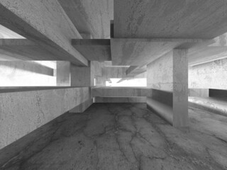 Abstract architecture interior background. Empty concrete room