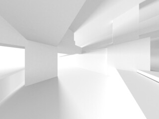 Fototapeta premium White Modern Background. Abstract Building Concept