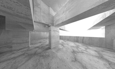 Abstract architecture background. Empty rough concrete interior