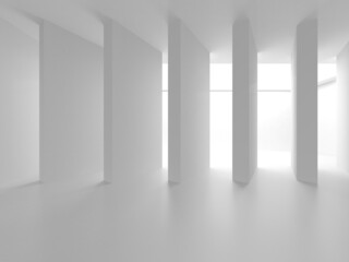 White Modern Background. Abstract Building Concept