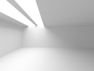 Obraz premium Illuminated corridor interior design. Empty Room Interior Background