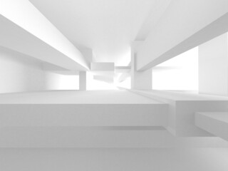 Abstract White Architecture Design Concept