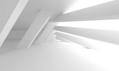 Abstract White Architecture Design Concept - obrazy, fototapety, plakaty