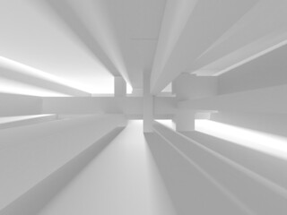 Abstract White Architecture Design Concept