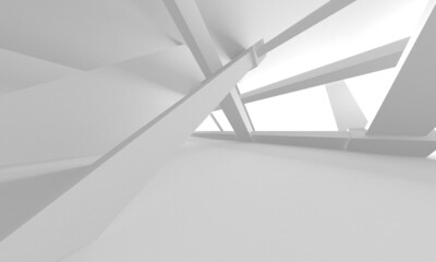 Abstract White Architecture Design Concept