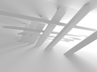 Abstract White Architecture Design Concept