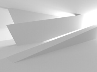 Abstract White Architecture Design Concept