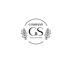 GS Beauty vector initial logo art  handwriting logo of initial signature, wedding, fashion, jewelry, boutique, floral