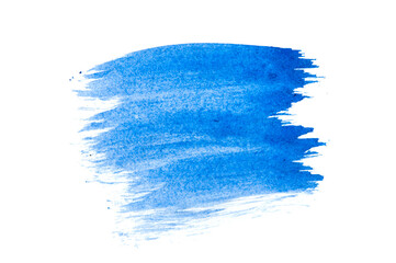 Blue brush stroke isolated over white background