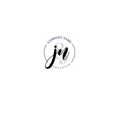 JN Initial letter handwriting and signature logo. Beauty vector initial logo .Fashion  boutique  floral and botanical