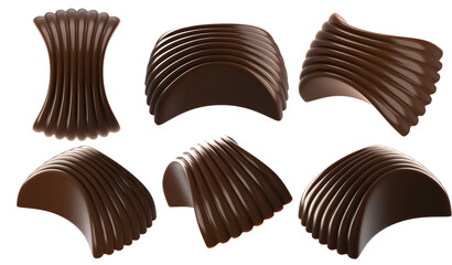 Luxury Chocolate. Isolated on white background. 3d illustration