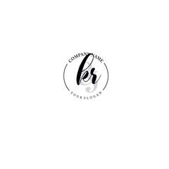 KR Initial letter handwriting and signature logo. Beauty vector initial logo .Fashion  boutique  floral and botanical