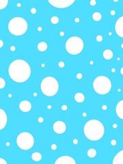 Geometric pattern. White circle on blue background.