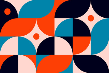 abstract background, a pattern of geometric shape. the modern element is a circle, a line in the style of minimalism. for print. banner, web, business ideas. vector art illustration.