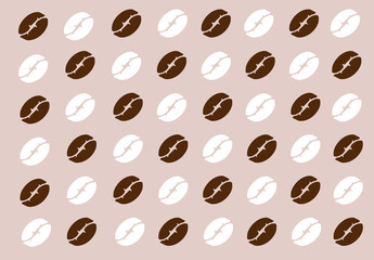 grains of black roasted fresh coffee with paper cups latte espresso cappuccino texture pattern