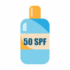 Sunscreen bottle with 50 spf protection