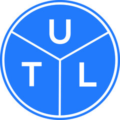 Fototapeta premium UTL letter logo design on black background. UTL creative initials letter logo concept. UTL letter design.