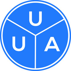UUA letter logo design on black background. UUA  creative initials letter logo concept. UUA letter design.