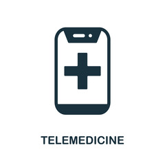Telemedicine icon. Simple element from healthcare innovations collection. Creative Telemedicine icon for web design, templates, infographics and more