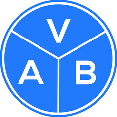 VAB letter logo design on white background. VAB  creative circle letter logo concept. VAB letter design.