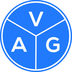 VAG letter logo design on white background. VAG  creative circle letter logo concept. VAG letter design.