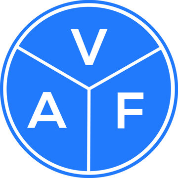 VAF letter logo design on white background. VAF  creative circle letter logo concept. VAF letter design.
