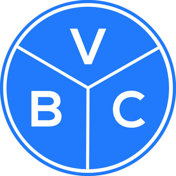 VBC letter logo design on white background. VBC  creative circle letter logo concept. VBC letter design.