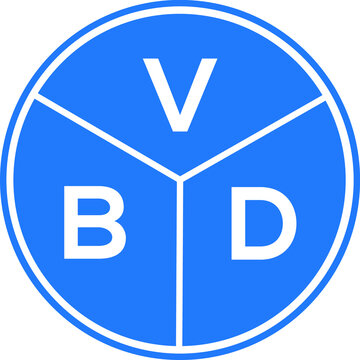 VBD letter logo design on white background. VBD  creative circle letter logo concept. VBD letter design.